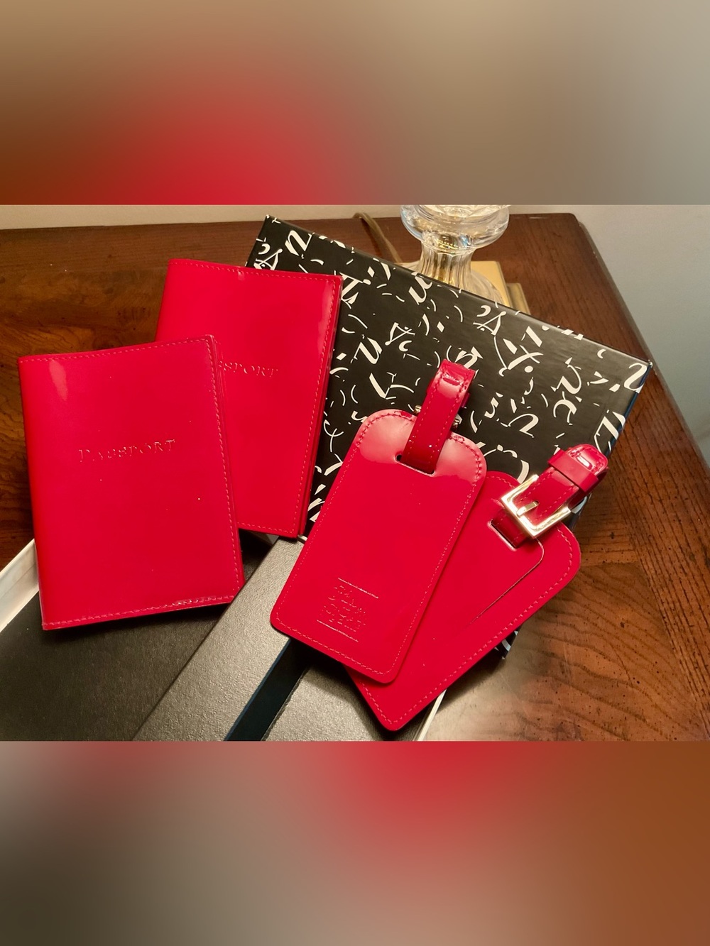 Pair of Passport Covers and Luggage Tags from Saks